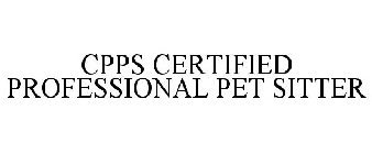 CPPS CERTIFIED PROFESSIONAL PET SITTER