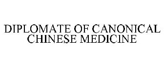 DIPLOMATE OF CANONICAL CHINESE MEDICINE