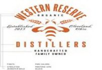 WESTERN RESERVE ORGANIC DISTILLERS HAND CRAFTED FAMILY OWNED