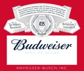 THIS IS THE FAMOUS BUDWEISER BEER. WE KNOW OF NO BRAND PRODUCED BY ANY OTHER BREWER WHICH COSTS SO MUCH TO BREW AND AGE. OUR EXCLUSIVE BEECHWOOD AGING PRODUCES A TASTE, A SMOOTHNESS AND A DRINKABILITY