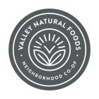 V VALLEY NATURAL FOODS · NEIGHBORHOOD CO-OP ·