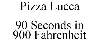 PIZZA LUCCA 90 SECONDS IN 900 FAHRENHEIT