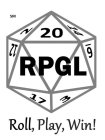 ICOSAHEDRON RPGL 20 14 UNDERLINED 6 3 17 12 2 ROLL, PLAY, WIN!