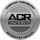 COMPUTED TOMOGRAPHY ACR AMERICAN COLLEGE OF RADIOLOGY ACCREDITED FACILITY