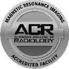 MAGNETIC RESONANCE IMAGING ACR AMERICANCOLLEGE OF RADIOLOGY ACCREDITED FACILITY