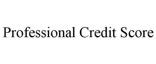 PROFESSIONAL CREDIT SCORE