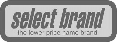 SELECT BRAND THE LOWER PRICE NAME BRAND