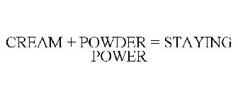 CREAM + POWDER = STAYING POWER