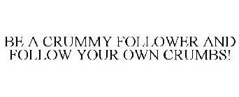 BE A CRUMMY FOLLOWER AND FOLLOW YOUR OWN CRUMBS!