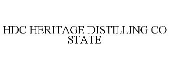 HDC HERITAGE DISTILLING CO STATE