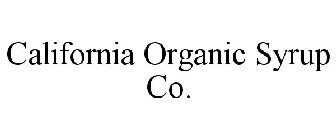 CALIFORNIA ORGANIC SYRUP CO.