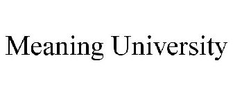 MEANING UNIVERSITY