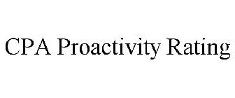 CPA PROACTIVITY RATING