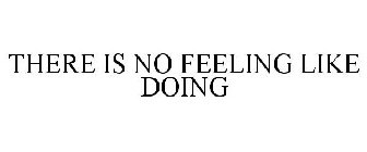 THERE IS NO FEELING LIKE DOING