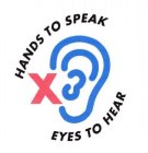HANDS TO SPEAK X EYES TO HEAR