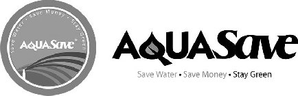 AQUASAVE SAVE WATER SAVE MONEY STAY GREEN