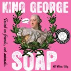 KING GEORGE SOAP TESTED ON FRIENDS, NOTANIMALS.  NET WT 8OZ / 226 G ONE HUNDRED PERCENT HANDMADE ?#@*&%!