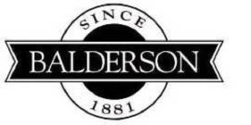 BALDERSON SINCE 1881