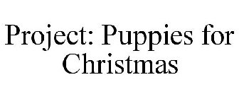 PROJECT: PUPPIES FOR CHRISTMAS