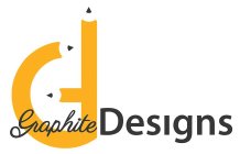 IMAGE OF YELLOW PENCILS BENT INTO THE LETTERS 'G' AND 'D' WITH THE WORD 'GRAPHITE' IN A SCRIPT FONT AND 'DESIGNS' IN A SANS SERIF FONT