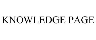 KNOWLEDGE PAGE