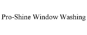 PRO-SHINE WINDOW WASHING