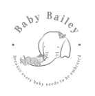 BABY BAILEY BECAUSE EVERY BABY NEEDS TO BE EMBRACED