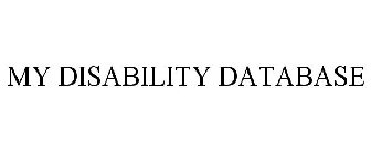 MY DISABILITY DATABASE