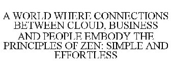 A WORLD WHERE CONNECTIONS BETWEEN CLOUD, BUSINESS AND PEOPLE EMBODY THE PRINCIPLES OF ZEN: SIMPLE AND EFFORTLESS