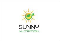 SUN WITH A GREEN LEAF IN THE MIDDLE AND THE WORDS SUNNY NUTRITION
