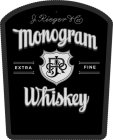 J. RIEGER & CO. MONOGRAM WHISKEY EXTRA FINE