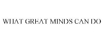 WHAT GREAT MINDS CAN DO