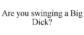 ARE YOU SWINGING A BIG DICK?