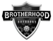 THE WORDS BROTHERHOOD OUTDOORS ON AND SHIELD, AND, THE WORDS UNION SPORTSMEN'S ALLIANCE AROUND THE PERIMETER OF A CIRCULAR LOGO ON THE SHIELD.