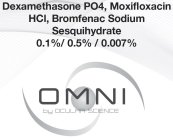 DEXAMETHASONE PO4, MOXIFLOXACIN HCL, BROMFENAC SODIUM SESQUIHYDRATE 0.1% / 0.5% / 0.007% OMNI BY OCULAR SCIENCE