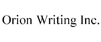 ORION WRITING INC.