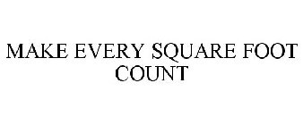 MAKE EVERY SQUARE FOOT COUNT