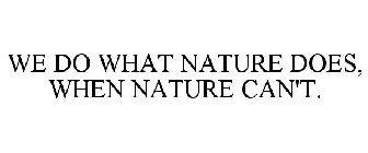 WE DO WHAT NATURE DOES, WHEN NATURE CAN'T.