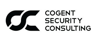 THE WORDING COGENT SECURITY CONSULTING TO THE RIGHT OF THE STYLIZED LETTERS CSC