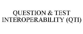 QUESTION & TEST INTEROPERABILITY (QTI)