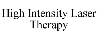 HIGH INTENSITY LASER THERAPY
