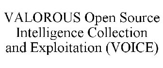 VALOROUS OPEN SOURCE INTELLIGENCE COLLECTION AND EXPLOITATION (VOICE)