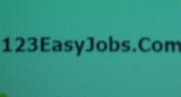 123EASYJOBS.COM DESCRIPTION. ALL ONE PHRASE. ALL ONE WORD. THE LETTER 'E' IS CAPITAL. THE LETTER 'J' IS CAPITAL THERE IS A PUNCTUATION MARK THAT IS A PERIOD. . AND IS ALSO REPRESENTED AS A DOT. IT IS 