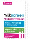 8 TEST STRIPS MILKSCREEN FOR BREASTFEEDING DETECTS ALCOHOL IN BREAST MILK PEACE OF MIND IN 2 MINUTES LACTATION CONSULTANT RECOMMENDED + -