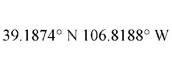 39.1874° N 106.8188° W