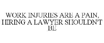 WORK INJURIES ARE A PAIN, HIRING A LAWYER SHOULDN'T BE