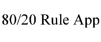 80/20 RULE APP