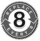 8 REPLACE EVERY 8