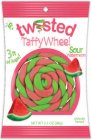 OG TWISTED TAFFY WHEEL 3FT OF ROPE! SOUR WATERMELON NET WT 3.1 OZ (88G) ARTIFICIALLY FLAVORED