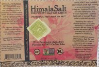 HIMALASALT THE PUREST SALT ON EARTH PRIMORDIAL HIMALAYAN SEA SALT SUSTAINABLE SOURCING 5% TO SUSTAINABLE AGRICULTURE POWERED BY 100% ON-SITE SOLAR